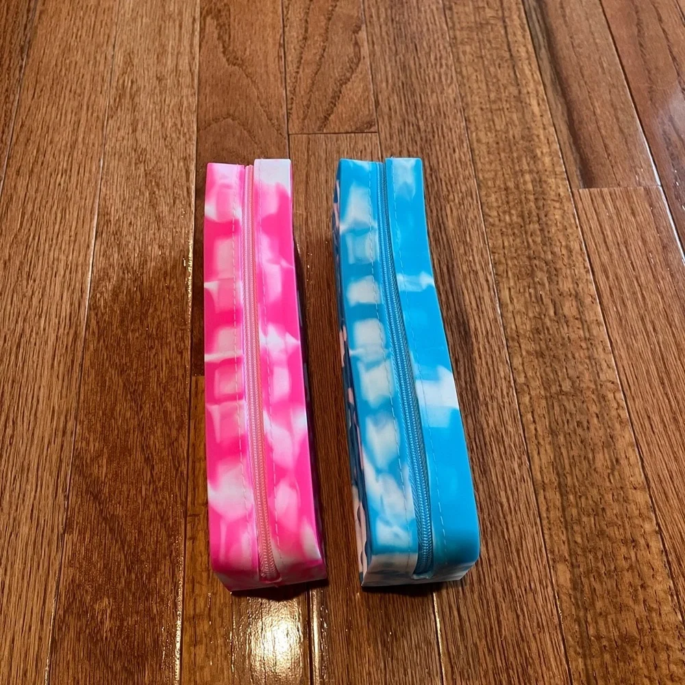 Set of 2 pop-it fidget pencil cases, never used